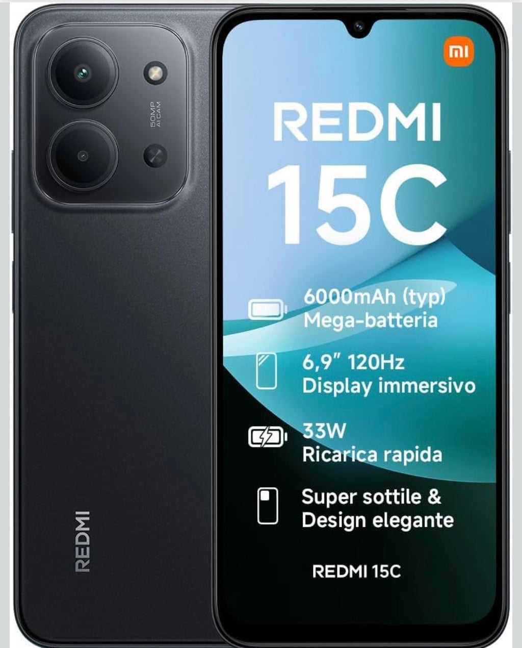 XIAOMI Redmi 15C 4+4, 128 GB, Black