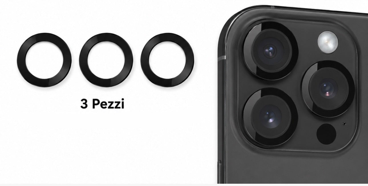VETRO CAM POSTERIORE PER IPHONE 16 PRO (3 PZ)