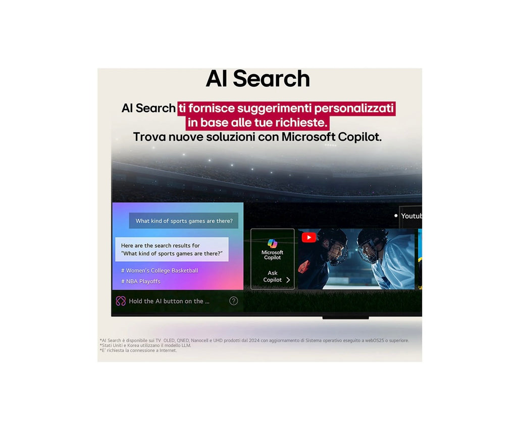 LG QNED AI 50QNED70A6A, Smart TV 50'', 4K, Dolby Digital