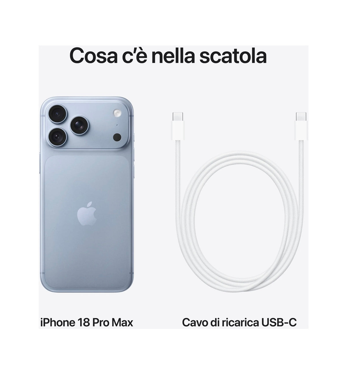 APPLE iPhone 18 Pro Max 256GB Ghiacciaio