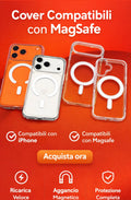 Cover Trasparente con Ricarica Wireless per iPhone 17 16 15 14
13 12