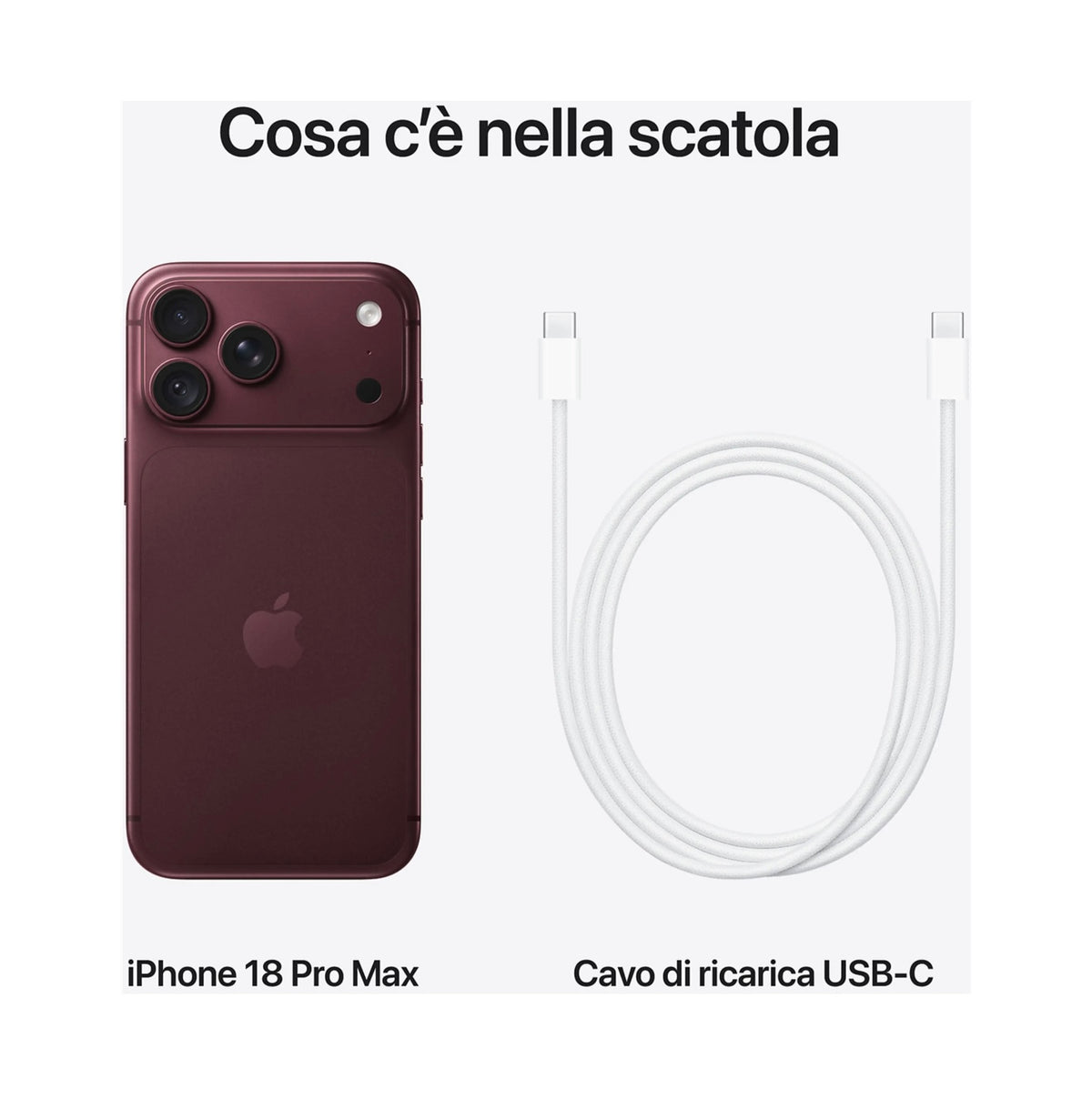 APPLE iPhone 18 Pro Max 256GB Borgogna