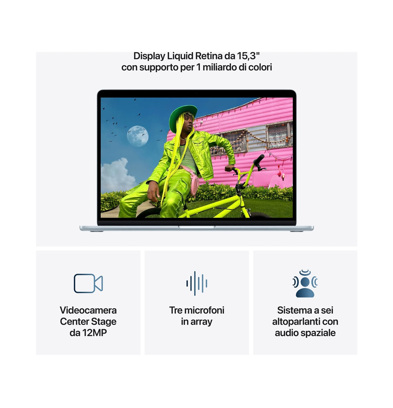 💻 Apple MacBook Air M5 15,3” – 16GB RAM / 512GB  – Sky (Celeste)