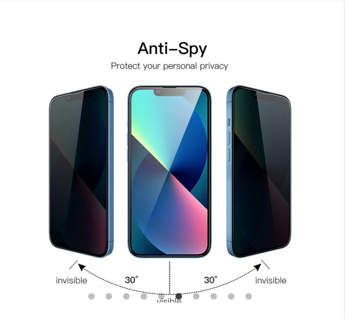 NCC Pellicola Privacy Per Apple IPhone 13 Pro Max |14 Plus In Ceramica Anti-Peeping Vetro Temperato Bordo Ad Arco Grande