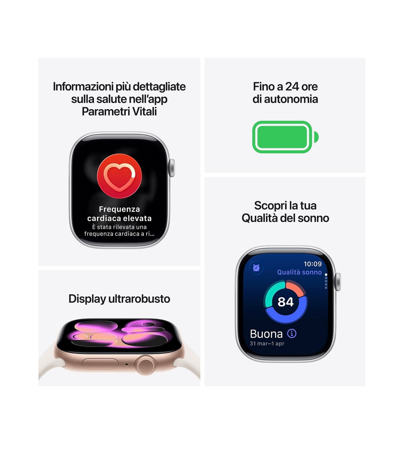 APPLE Watch Series 11 GPS, Cassa 42 mm in alluminio Jet Black con Cinturino Sport nero - S/M