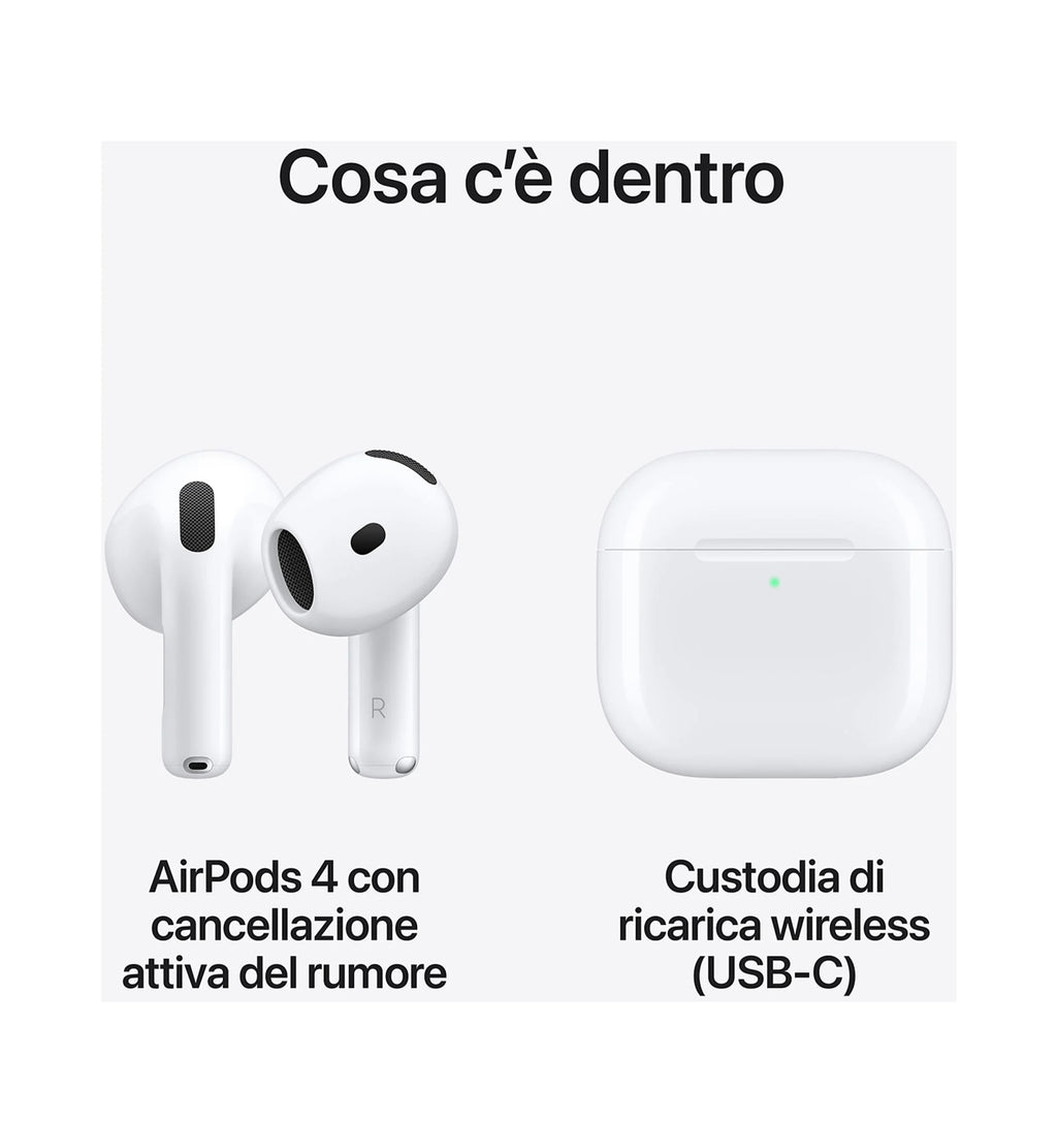 APPLE AirPods 4 con cancellazione attiva del rumore