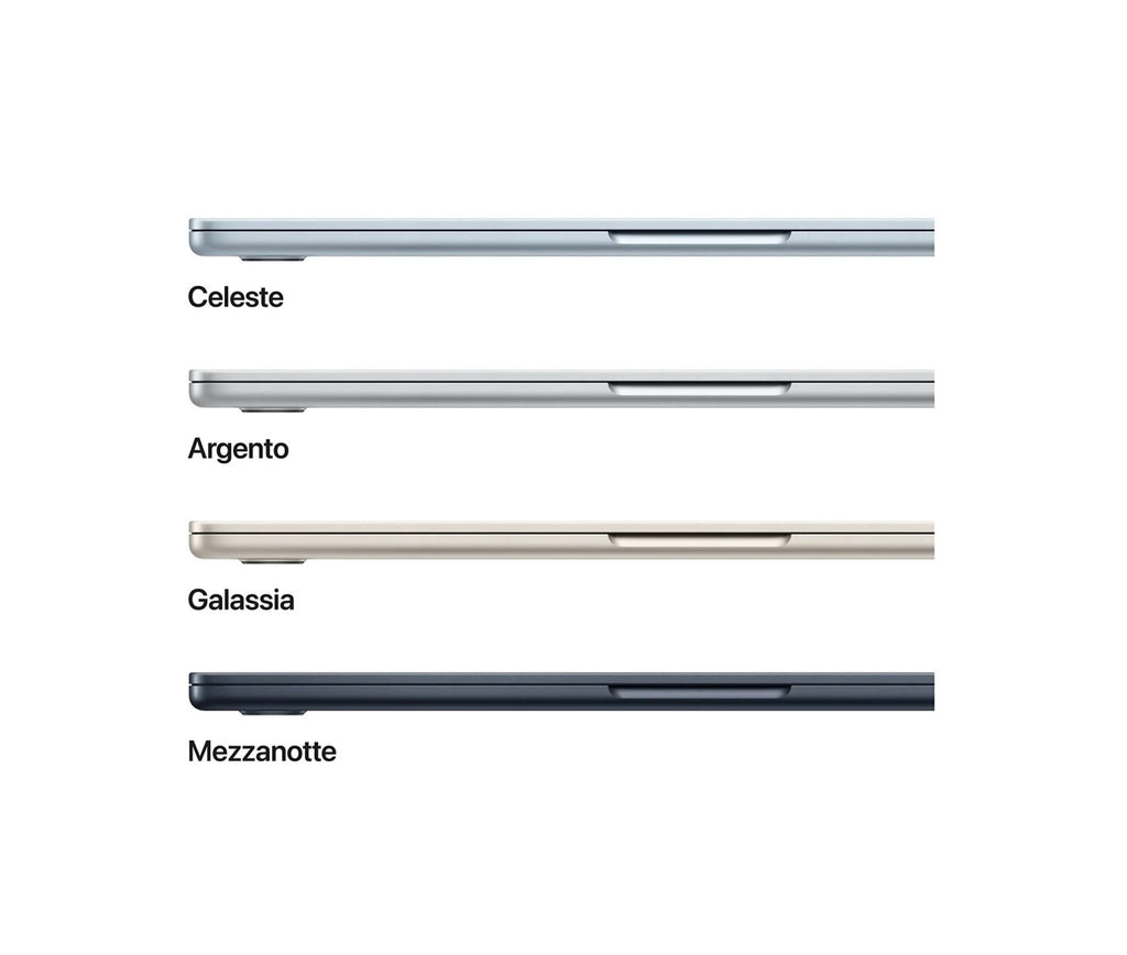 APPLE MacBook Air 13'', Chip M4, 10 CPU 8 GPU, 16GB, 256GB, Mezzanotte
