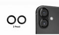 VETRO CAM POSTERIORE PER IPHONE 16 (2 PZ)