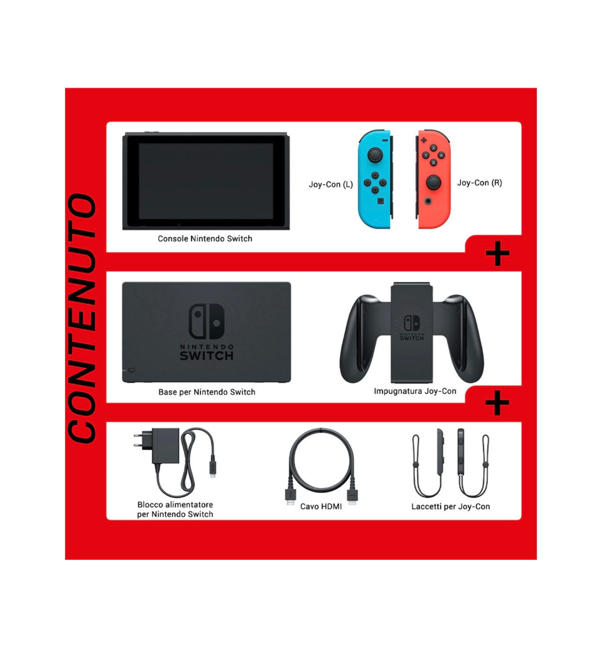 NINTENDO - Switch-Rosso/Blu