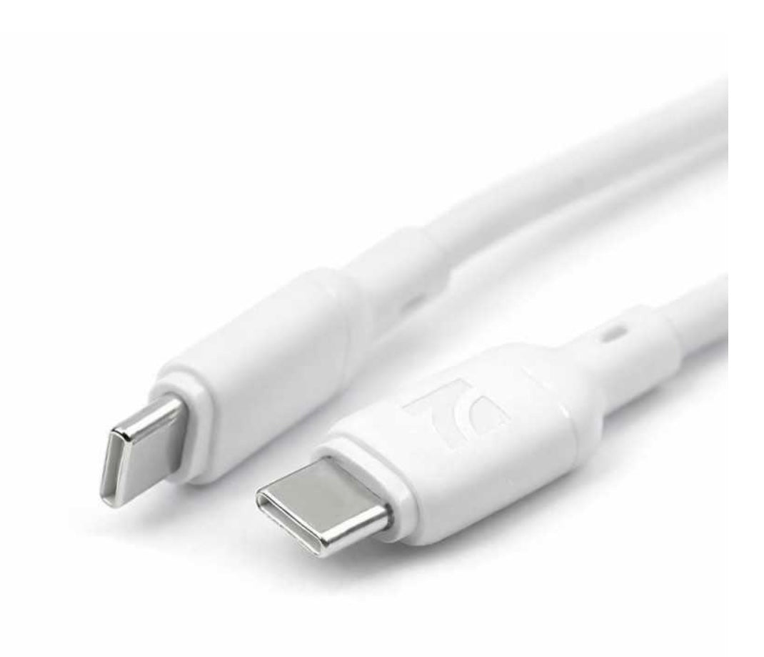 NCC Cavo di Ricarica da USB-C a USB-C Silicone 65W XC-0206 | 1.2M Bianco