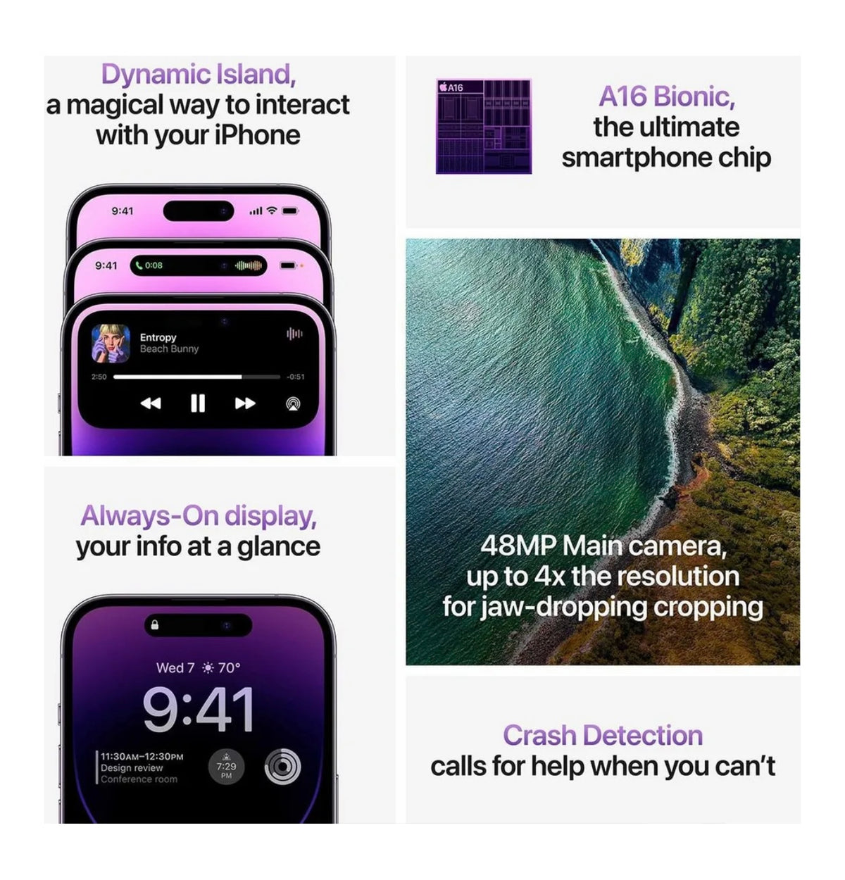 Apple iPhone 14 Pro 128 GB Deep Purple Usato Garantito