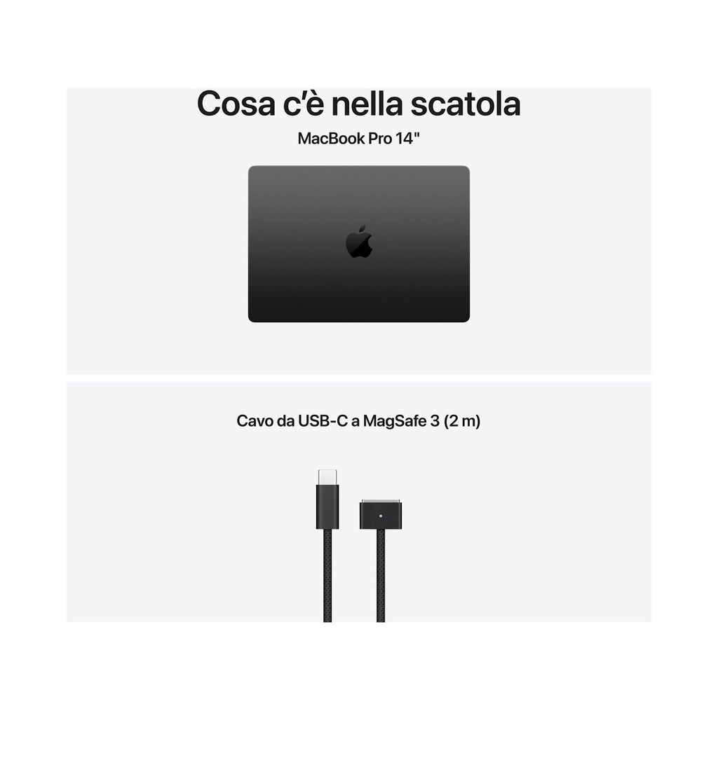 APPLE MacBook Pro 14'', Chip M5, 10 CPU 10 GPU, 16GB, 512GB, Nero Siderale