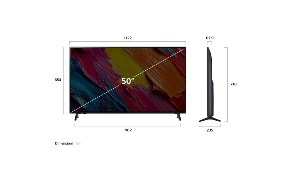 LG QNED AI 50QNED70A6A, Smart TV 50'', 4K, Dolby Digital
