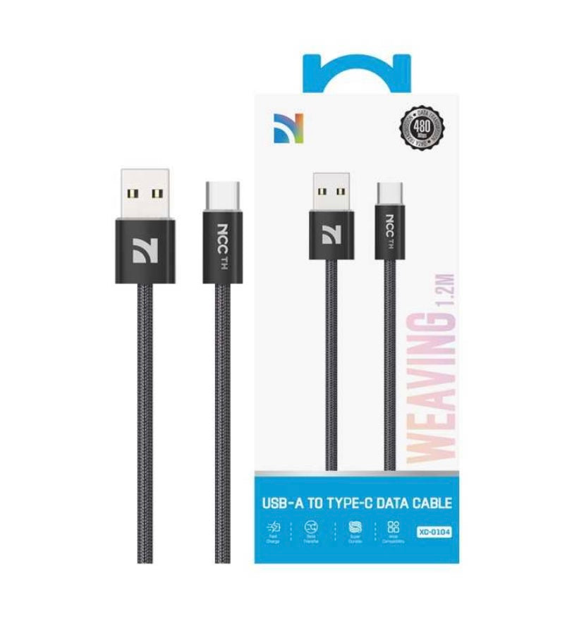NCC Cavo Di Ricarica Da USB-A A USB-C 22.5W Intrecciato XC-0104 | 1.2M Nero