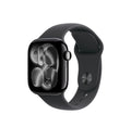 APPLE Watch Series 11 GPS, Cassa 42 mm in alluminio Jet Black con Cinturino Sport nero - S/M