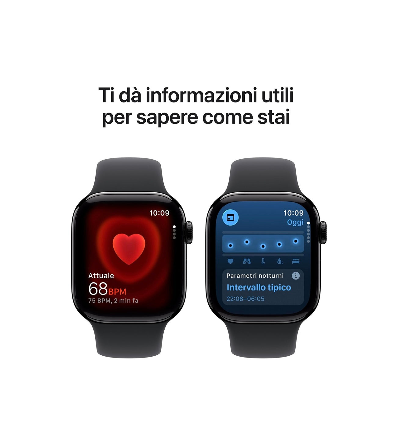 APPLE Watch Series 11 GPS, Cassa 42 mm in alluminio Jet Black con Cinturino Sport nero - S/M